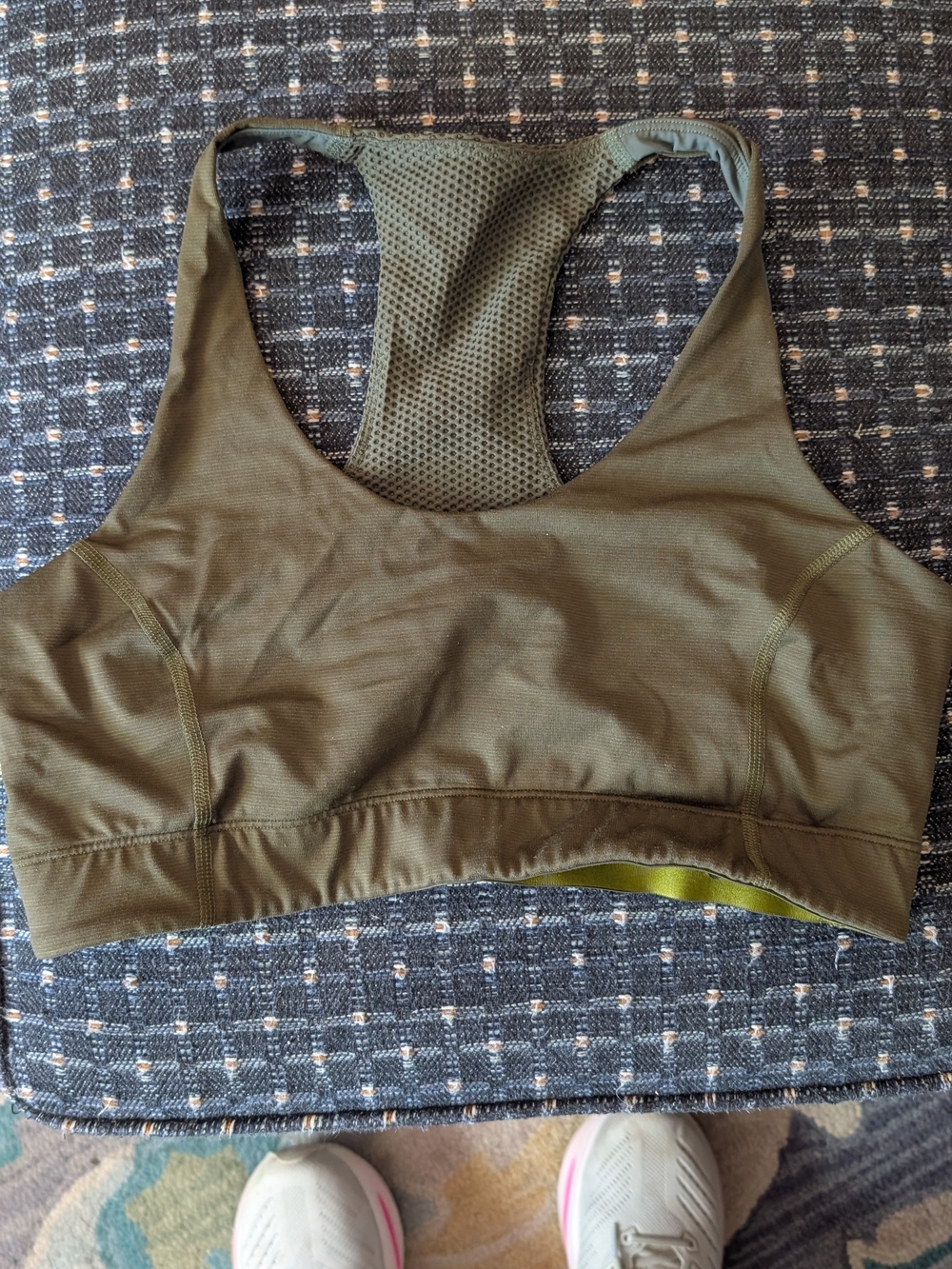 Outdoor Voices Olive Green Doing Things Sports Bra
